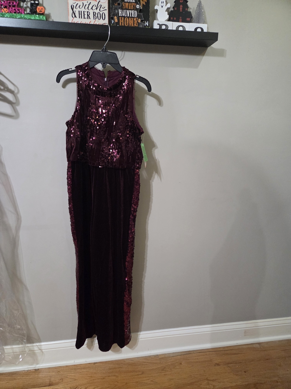 Bonnie Jean Sequined Velvet Romper